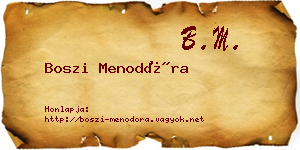 Boszi Menodóra névjegykártya